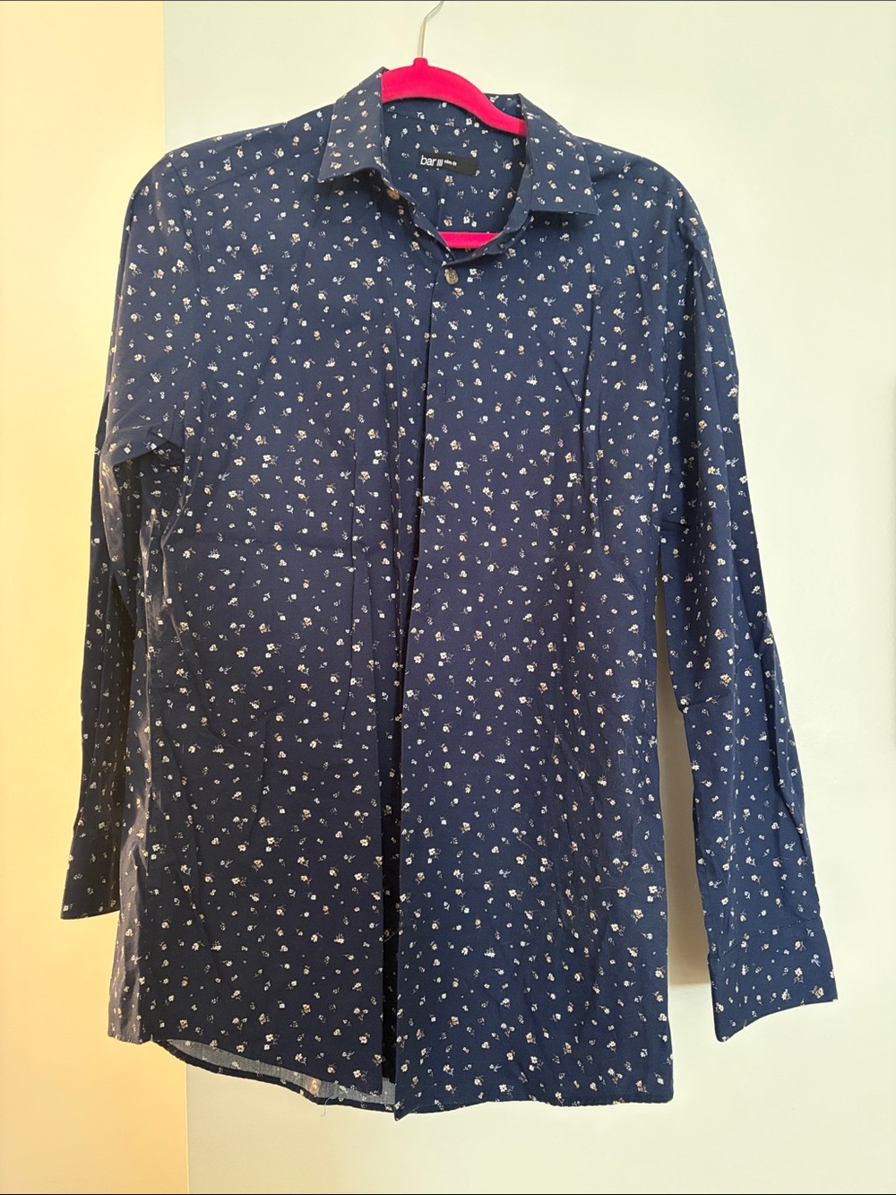 Bar III Navy Button-Front Floral Print Shirt - Kids